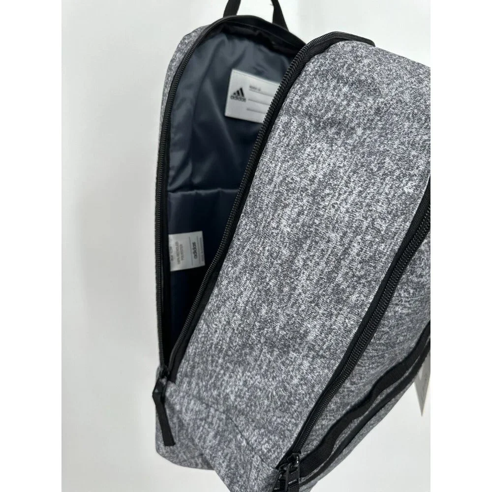 adidas Prime Sling Backpack Heather Gray Large School Bag Fits Laptop/Tablet Boy
